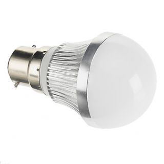 B22 3W COB 179LM 5251K Cool White Light LED Globe Bulb  Silver (95 265V)