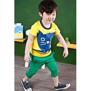 Boys Round Collor Cartoon Clothing Sets