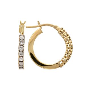 Diamond Accent Hoop Earrings, Womens