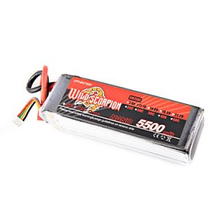 Wild Scorpion 22.2V 6S 5500mAh 60C Li Po Battery(T Plug)