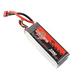 Wild Scorpion 11.1V 3S 2200mAh 35C Li Po Battery(T Plug)