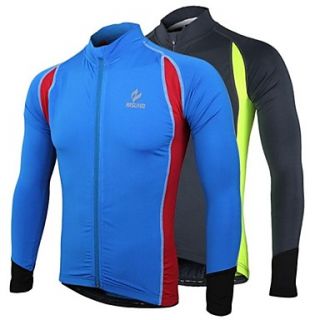 Arsuxeo Long Sleeve Full Zip Cycling Jersey for Men
