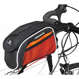 Cycling PU 840D Polyester Orange Wearproof Damping Sport Bicycle Tube Bag Shoulder Bag