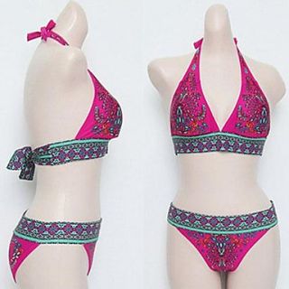 Womens Fashion Nylon and Spandex National Indian Style Sexy Beach Swimwear Bikini Set