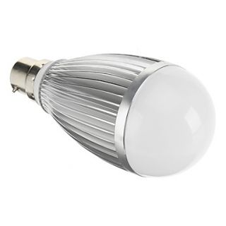 B22 7W COB 359LM 2821K Warm White Light LED Globe Bulb  Silver (95 265V)