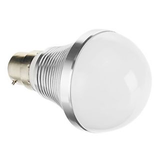 B22 7W COB 347LM 2863K Warm White Light LED Globe Bulb  Silver (95 265V)