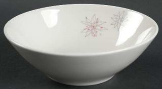Caribe Pink Fancy Coupe Cereal Bowl, Fine China Dinnerware   Gray & Pink Abstrac