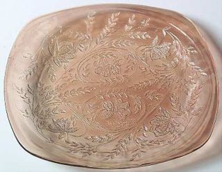 Jeannette Louisa Iridescent Square Dinner Plate   Iridescent,Floragold Glassware
