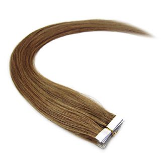 16Inch Remy Straight Tape In Hair Extensions 30g/20pcs More Light Colors