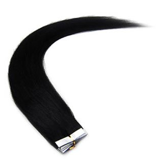 18Inch Remy Straight Tape In Hair Extensions 40g/20pcs More Dark Colors
