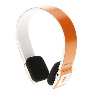 8086 Bluetooth Headset Music On ear Earphone for Iphone Ipad Computer (Orange)