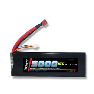 DLG 11.1V 3S 5000mAh 15C Li Po Battery(T Plug)