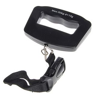 Portable LCD Digital Fishing Hanging Travel Luggage Weight Hook Scale (50kg / 10g / 2 x AAA)