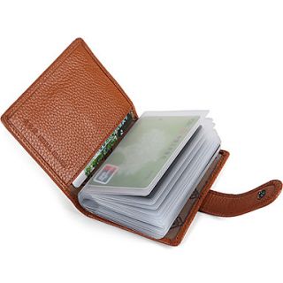 MenS Leather Big Capacity Rolodex Business Card Id Holders