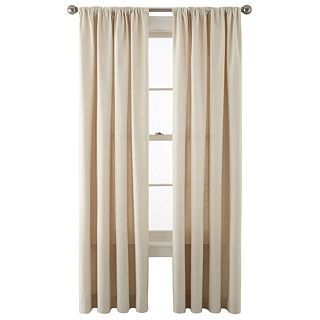 JCP Home Collection  Home Holden Rod Pocket Cotton Curtain Panel, Dune