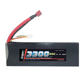DLG 11.1V 3300mAh Li Po Battery(T Plug)