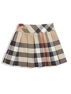 Burberry Toddlers Pleated Check Skirt   New Classic