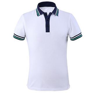 Mens Pure Color Breathable Lapel T shirts in Summer