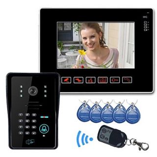 9 Video Door Phone Doorbell Intercom System Compatible RFID Keyfobs CCTV