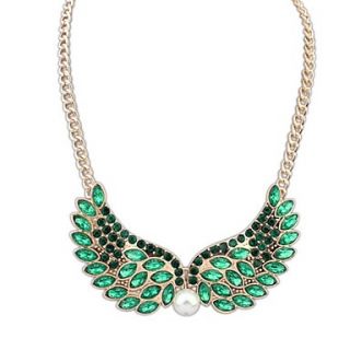 Womens European Style Charming Wings Acrylic Beaded Fashion Statement Necklace (More Color) (1 pc)