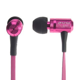 ES S 120i awei Super Bass Aluminium Alloy In Ear Earphone with for Mobilephone/PC(BlackPurple)
