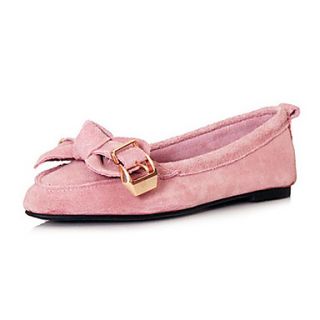 Leather Womens Flat Heel Ballerina Flats With Bowknot Shoes(More Colors)