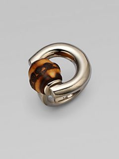 Gucci Bamboo Horsebit Sterling Silver Ring   Silver