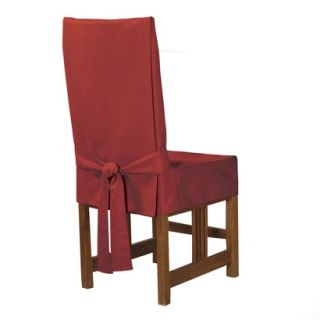Sure Fit Cotton Duck Short Dining Room Chair Slipcover   Claret