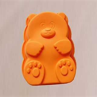 Cartoon Bear Shape Cake Baking Moulds, Silicone Material, Random Color