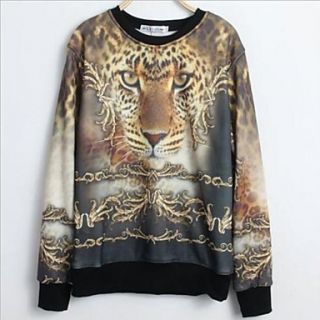 Mens 3D Series Tiger Pattern Printing Fashion Fleece