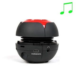 EVA J2 High Quality Multi Channel Audio TF/3.5/USB Speaker   Black / Red