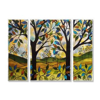 Peggy Davis Folkart Trees Metal Art (LargeSubject AbstractMedium MetalOuter dimensions 23.5 inches high x 34 inches wide x 1 inches deep )