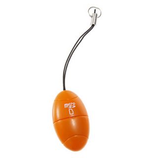Mini USB Memory Card Reader (Orange)