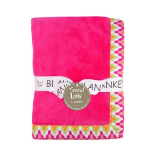 Trend Lab Savannah Fleece Blanket, Orange/Pink