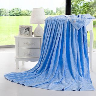 Siweidi Comfortable Solid Color Single Cotton Jacquard Towel(Blue)
