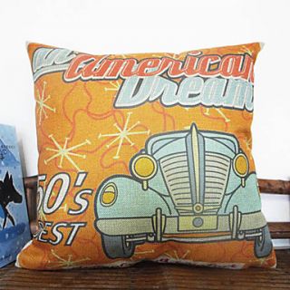 Modern Car Poster Pattern Decorative Pillow Cover