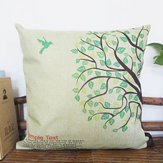 Cute Cartoon Loving Tree Pattern Decorative Pillow Cover