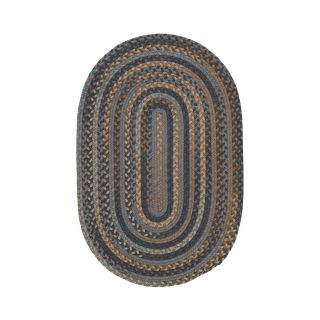 Greenbrier Reversible Braided Wool Oval Rugs, Blue