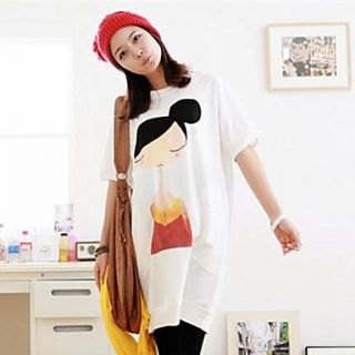 Maternity Casual Doll Print Loose Fit T shirt