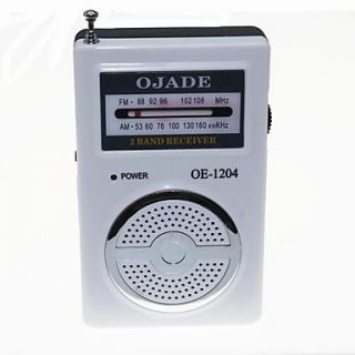 OJADE OE 1205 FM/AM Radio Receiver   White