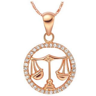 Fashion Balance SharpAlloy Womens Necklace With Rhinestone(1 Pc)(Gold,Silver)