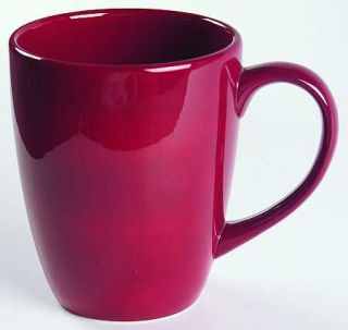  Cayenne Mug, Fine China Dinnerware   All Red, Undecorated, Rim, No Trim