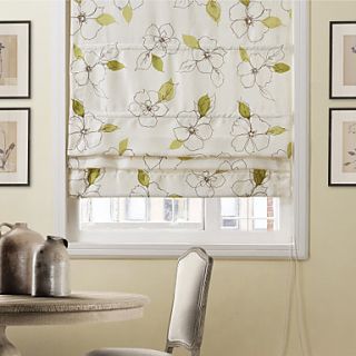 Country Classic Hand Painted Style Floral Pattern Eco friendly Roman Shade