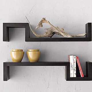 Postmodern Pure Black IKEA Domestic Wall Mounted Shelf