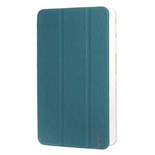 PU Leather Plastic Full Body Case with Stands for Samsung T320 (Dark Green)