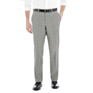 Stafford Year Round Flat Front Pants, Gray, Mens