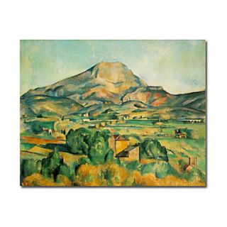 Hand painted Oil Painting Mont Sainte Victoire by Paul Cezanne with Stretched Frame