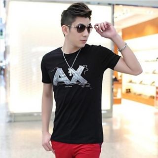 Mens Summer Round Neck Casual Short Sleeve T shirt(Acc Not Included)