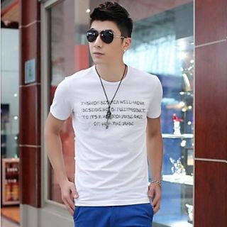 Mens Summer Round Neck Casual Short Sleeve Printing T shirt(Acc Not Included)