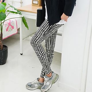 [Pashong] Womens Rhombus Print Soft Legging (More Colors)